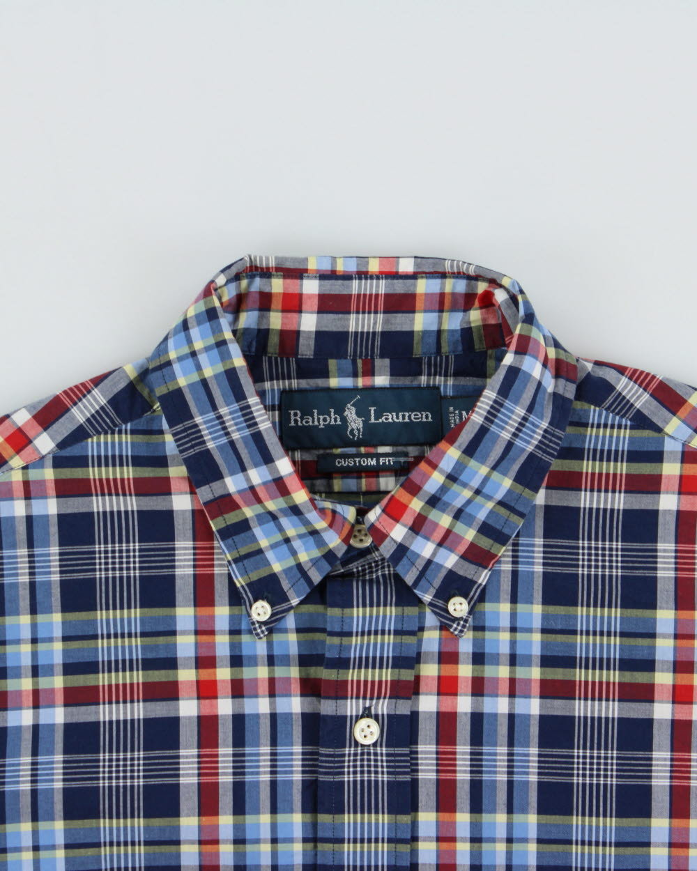 Vintage Y2K 00s Ralph Lauren Tartan Plaid Custom Fit Long Sleeve Shirt - M