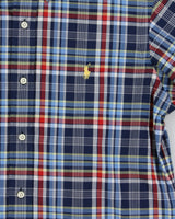 Vintage Y2K 00s Ralph Lauren Tartan Plaid Custom Fit Long Sleeve Shirt - M
