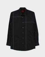 Vintage Y2K 00s Hugo Boss Cross Striped Slim Fit Long Sleeve Shirt - S