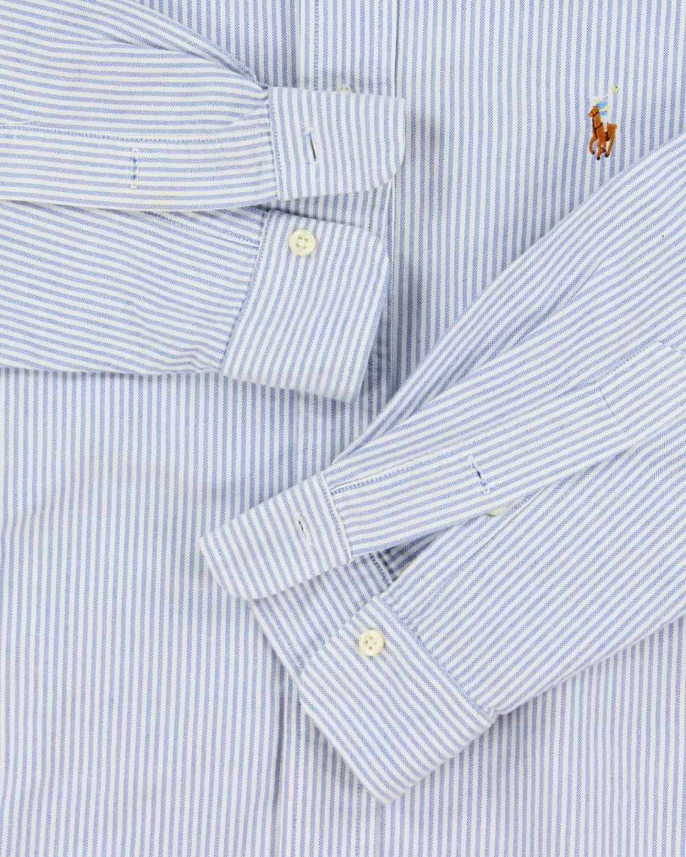 Vintage 1990s Polo Ralph Lauren Striped Made In Canada Long Sleeve Oxford Shirt - L