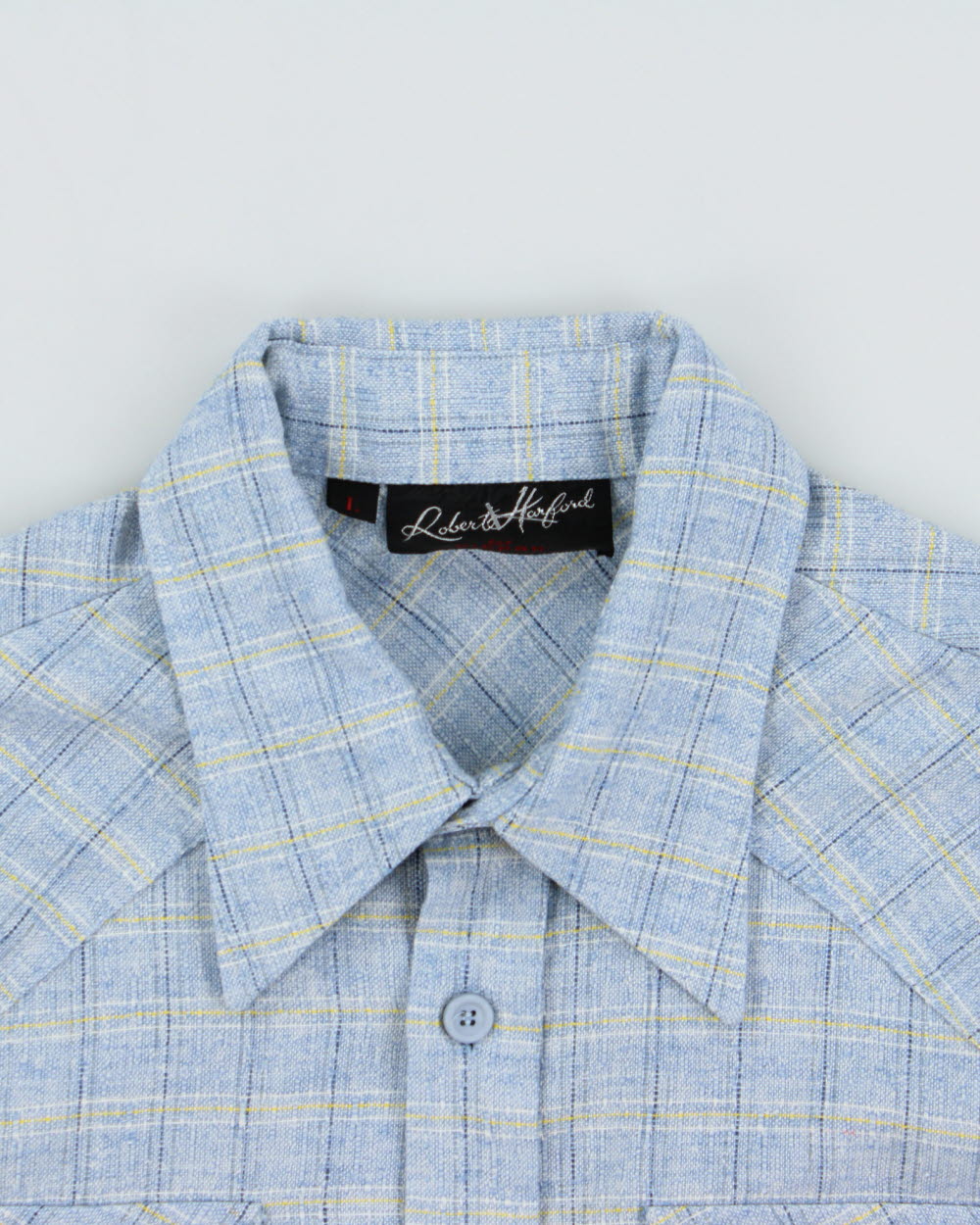 Vintage 1970s Robert Hartford For Hickok Woven Plaid Made In Canada Long Sleeve Pocket Shirt - L