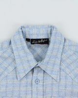 Vintage 1970s Robert Hartford For Hickok Woven Plaid Made In Canada Long Sleeve Pocket Shirt - L