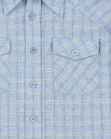 Vintage 1970s Robert Hartford For Hickok Woven Plaid Made In Canada Long Sleeve Pocket Shirt - L