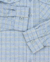 Vintage 1970s Robert Hartford For Hickok Woven Plaid Made In Canada Long Sleeve Pocket Shirt - L