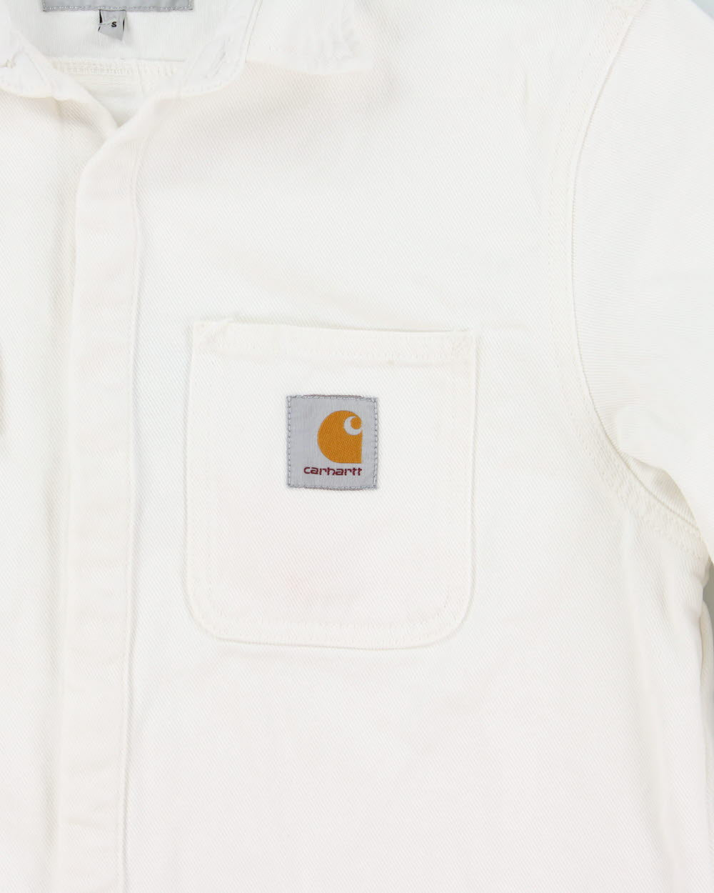 Vintage Carhartt WIP Salinac Snap Button Long Sleeve Denim Over Shirt - S