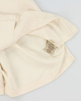 Vintage Y2K 00s Tommy Bahama Cream Silk Embroidered Grid Check Hawaiian Shirt - XL