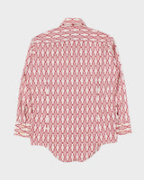 Vintage 1970s Options BVD Patterned Striped Made In Canada Perma-Press Long Sleeve Shirt - M