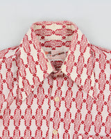 Vintage 1970s Options BVD Patterned Striped Made In Canada Perma-Press Long Sleeve Shirt - M