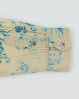 Vintage S/S 2003 Y2K D&amp;G Silk Blend Baroque Paint Long Sleeve Pocket Shirt - L