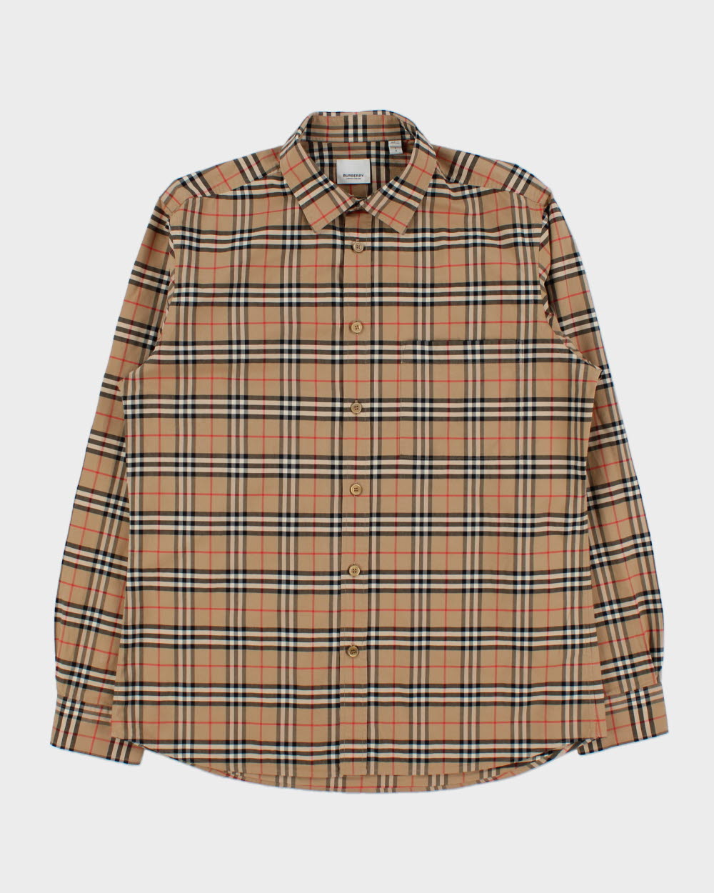2023 Burberry London Nova Check Classic Fit Long Sleeve Shirt - L