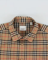 2023 Burberry London Nova Check Classic Fit Long Sleeve Shirt - L