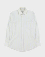 Vintage 1980s Yves Saint Laurent Striped Long Sleeve Pocket Shirt - S