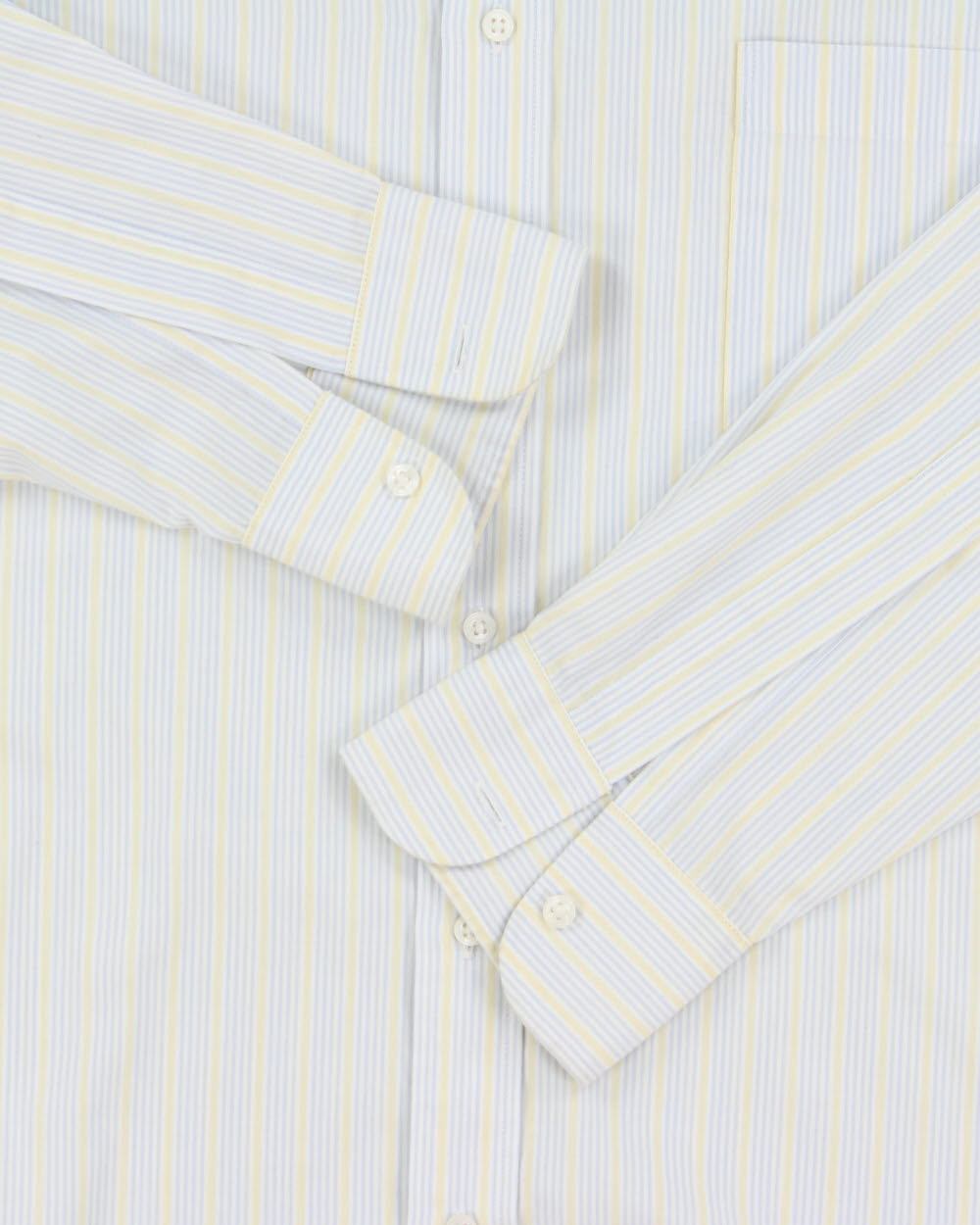Vintage 1980s Yves Saint Laurent Striped Long Sleeve Pocket Shirt - S