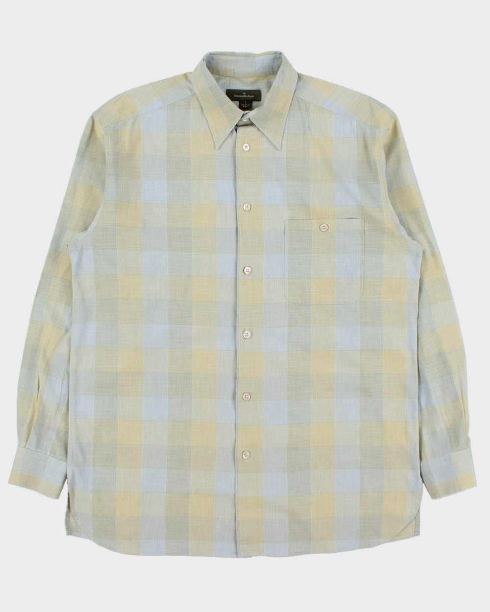 Vintage Ermenegildo Zegna Checked Long Sleeve Shirt - M