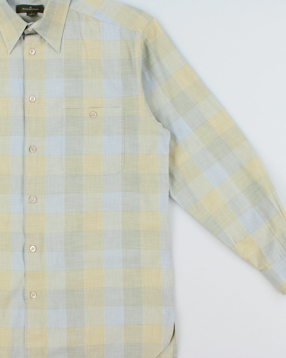 Vintage Ermenegildo Zegna Checked Long Sleeve Shirt - M