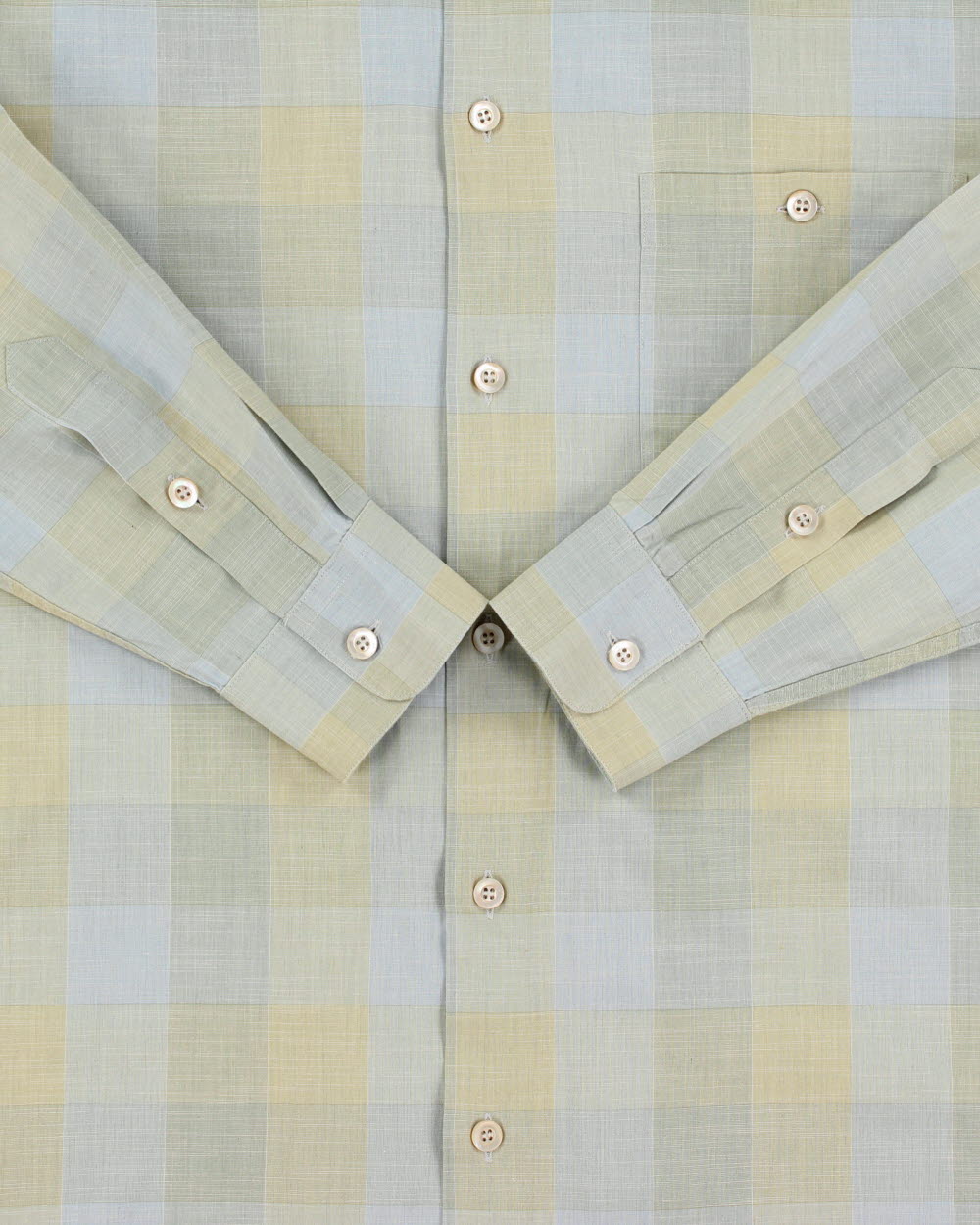 Vintage Ermenegildo Zegna Checked Long Sleeve Shirt - M