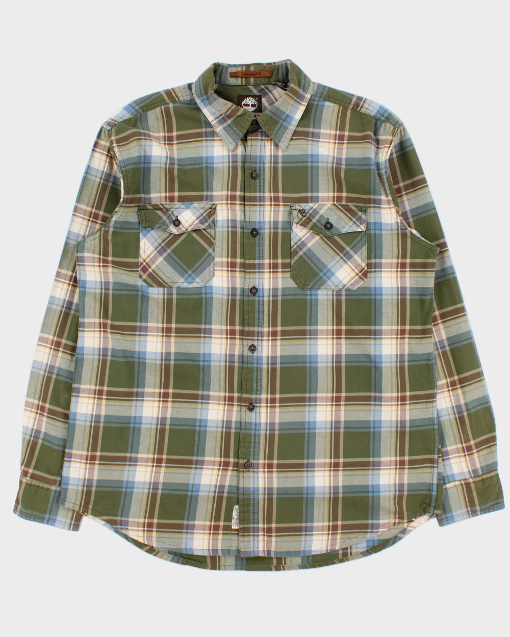 Vintage 2000s Timberland Checked Long Sleeve Shirt - L