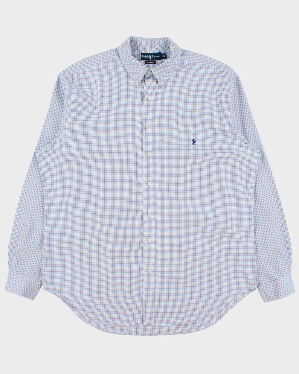 Vintage 1990s Ralph Lauren Classic Fit Checked Long Sleeve Shirt - XXL