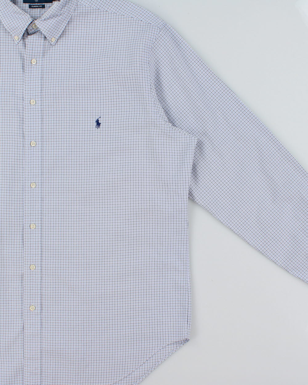Vintage 1990s Ralph Lauren Classic Fit Checked Long Sleeve Shirt - XXL