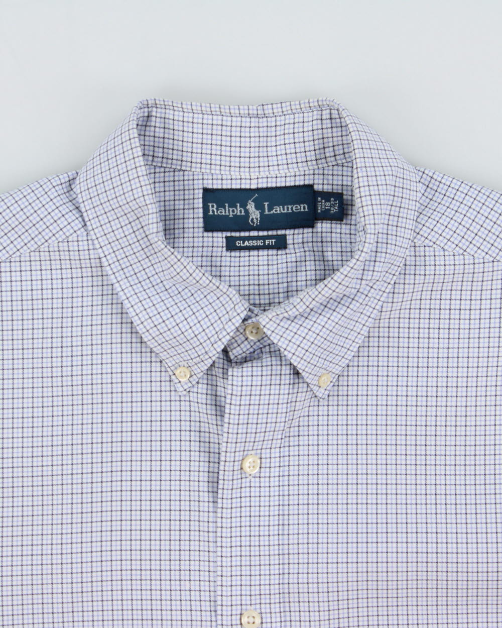 Vintage 1990s Ralph Lauren Classic Fit Checked Long Sleeve Shirt - XXL