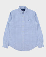Vintage Ralph Lauren Slim Fit Checked Long Sleeve Shirt - M