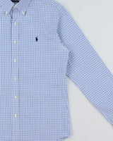 Vintage Ralph Lauren Slim Fit Checked Long Sleeve Shirt - M