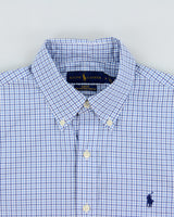 Vintage Ralph Lauren Slim Fit Checked Long Sleeve Shirt - M