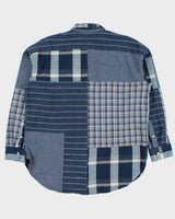 Vintage Ralph Lauren Linen Blend Patchwork Long Sleeve Shirt - XL