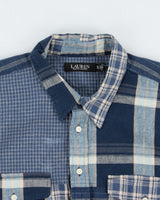 Vintage Ralph Lauren Linen Blend Patchwork Long Sleeve Shirt - XL