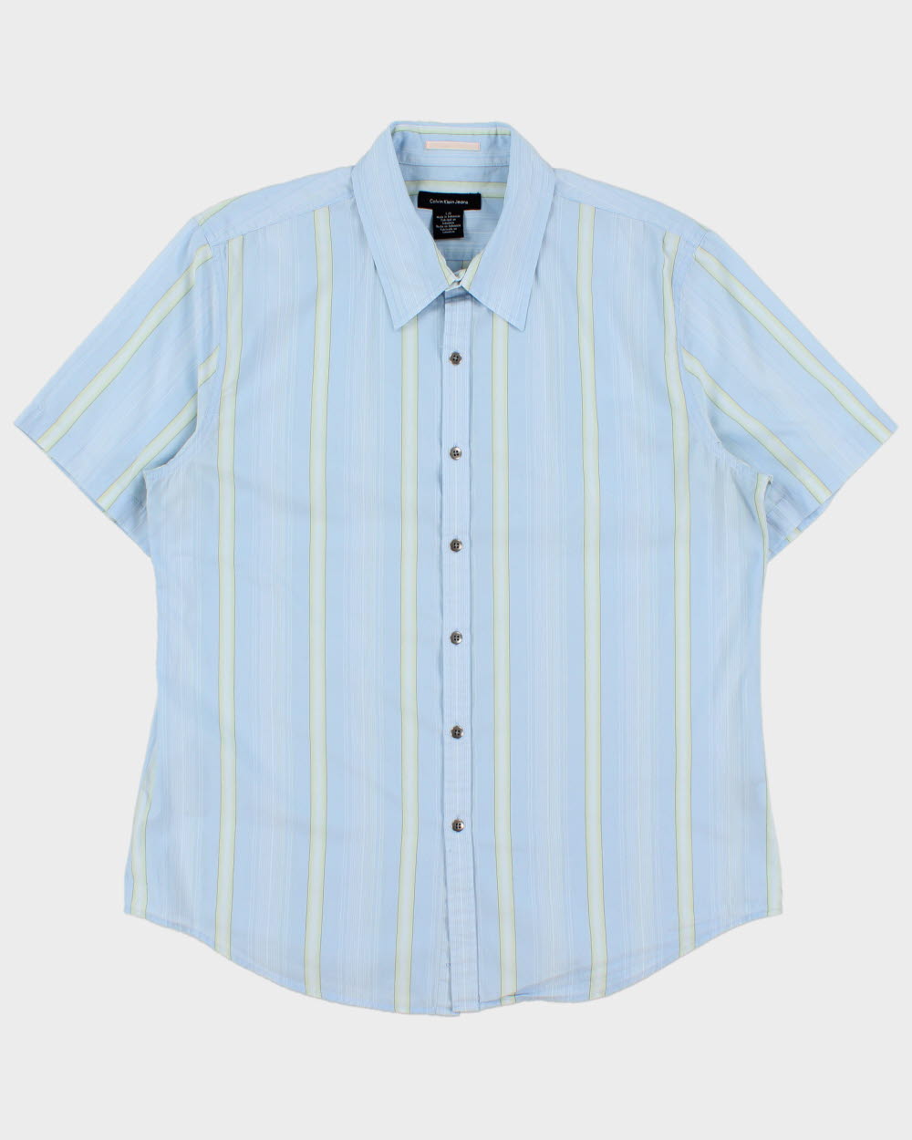 Vintage 2000s Calvin Klein Jeans Striped Short Sleeve Shirt - L