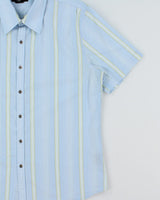 Vintage 2000s Calvin Klein Jeans Striped Short Sleeve Shirt - L