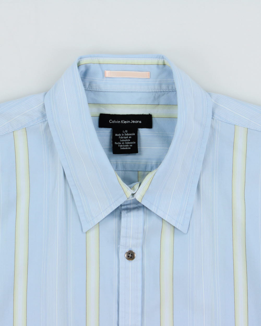 Vintage 2000s Calvin Klein Jeans Striped Short Sleeve Shirt - L
