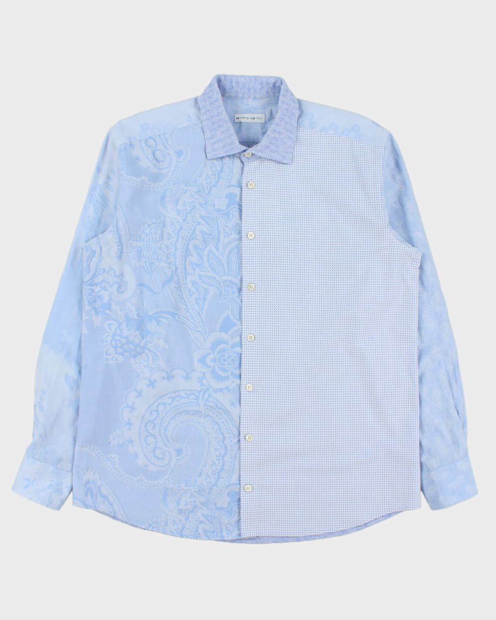 Vintage 2000s Etro Dot &amp; Paisley Pattern Long Sleeve Shirt - L