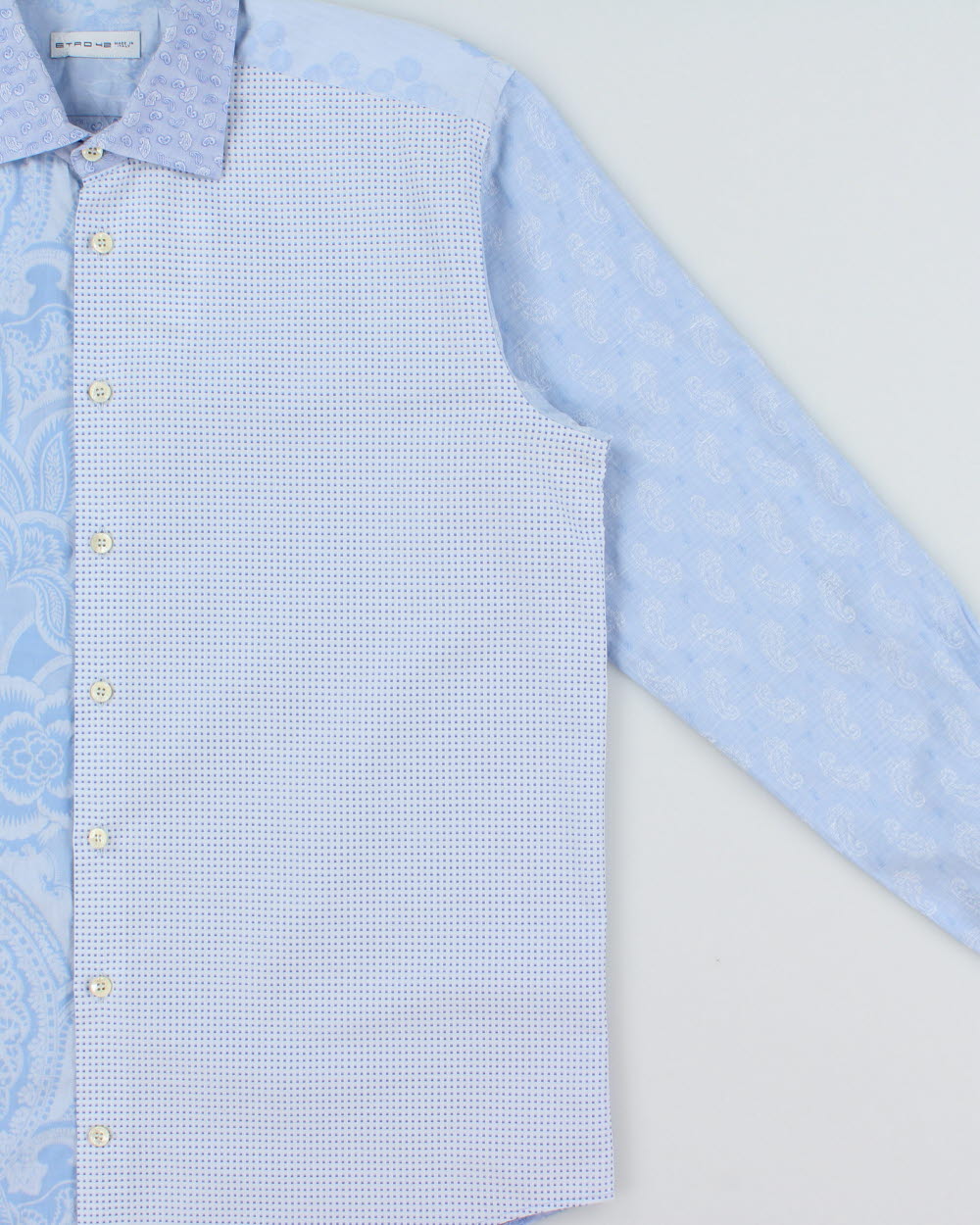Vintage 2000s Etro Dot &amp; Paisley Pattern Long Sleeve Shirt - L