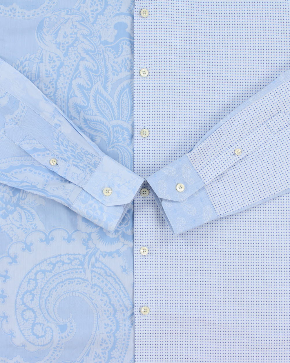 Vintage 2000s Etro Dot &amp; Paisley Pattern Long Sleeve Shirt - L