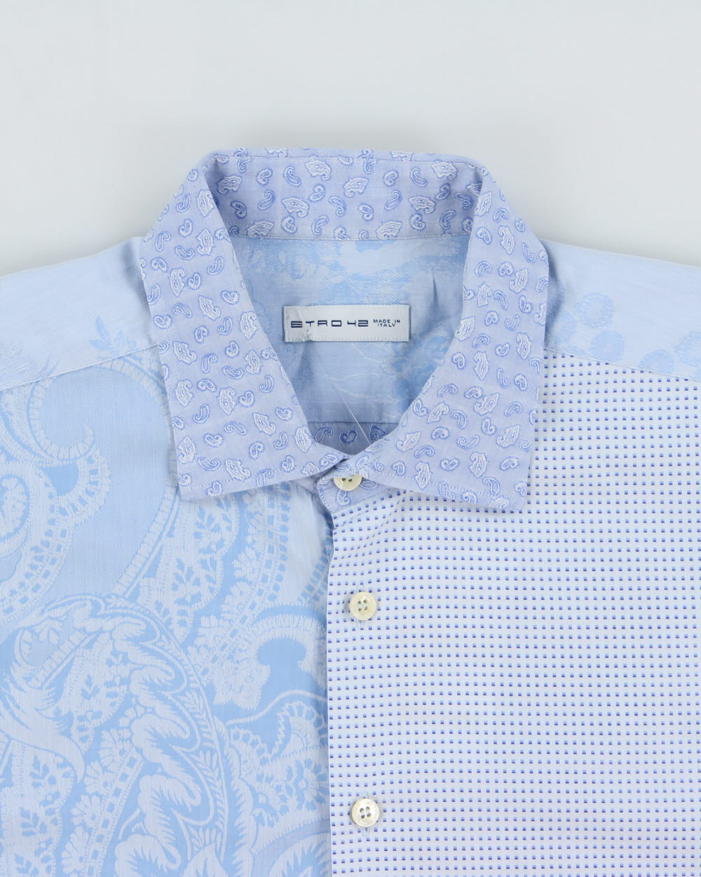 Vintage 2000s Etro Dot &amp; Paisley Pattern Long Sleeve Shirt - L