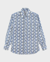 Vintage 1970s Shunkwong Geometric Pattern Long Sleeve Shirt - S