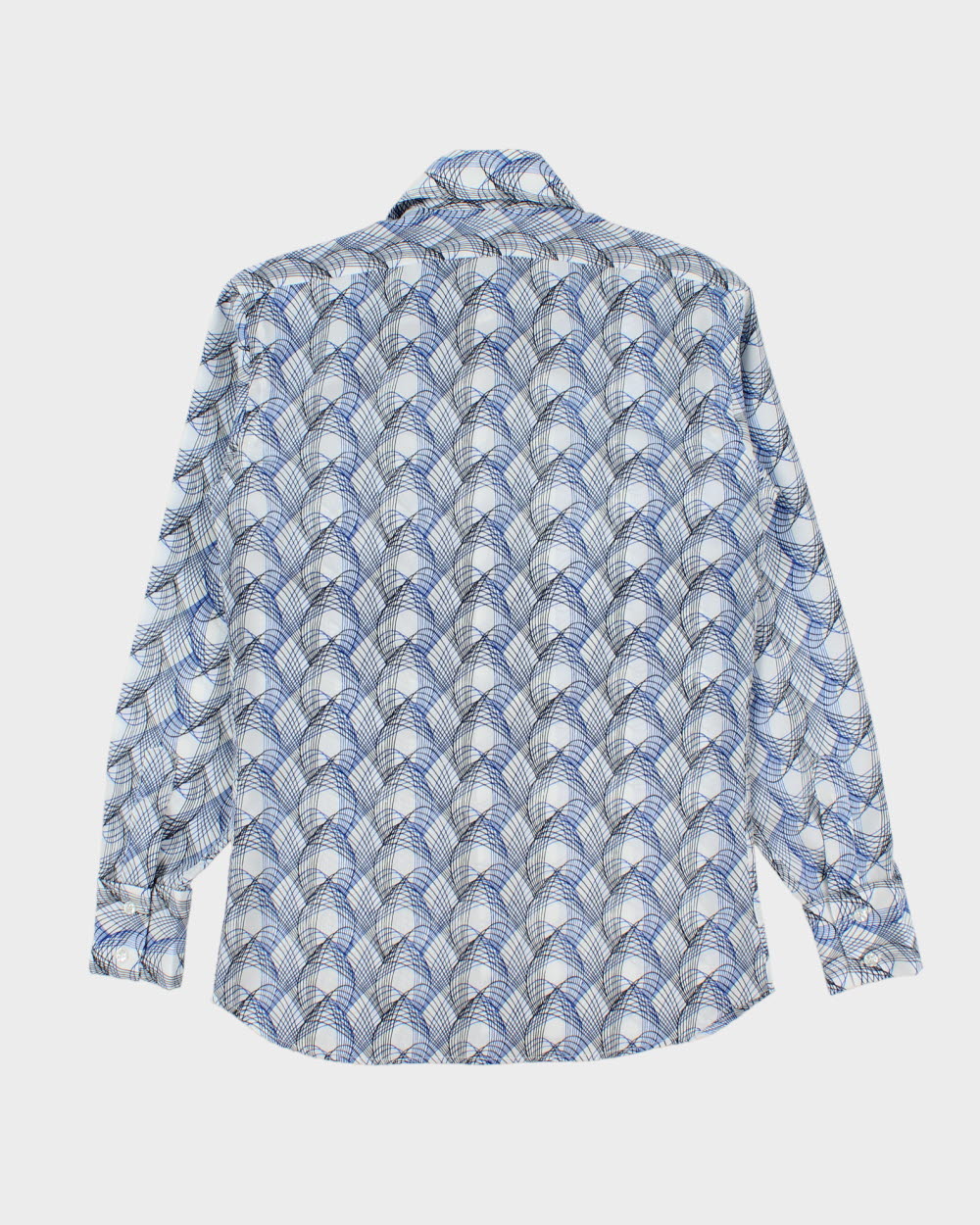 Vintage 1970s Shunkwong Geometric Pattern Long Sleeve Shirt - S