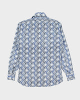 Vintage 1970s Shunkwong Geometric Pattern Long Sleeve Shirt - S