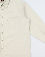 Vintage 1990s Levi's Red Tab Khaki Long Sleeve Denim Pocket Shirt - XL