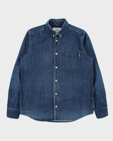 Vintage Carhartt WIP Civil Slim Fit Long Sleeve Denim Shirt - M