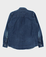 Vintage Carhartt WIP Civil Slim Fit Long Sleeve Denim Shirt - M