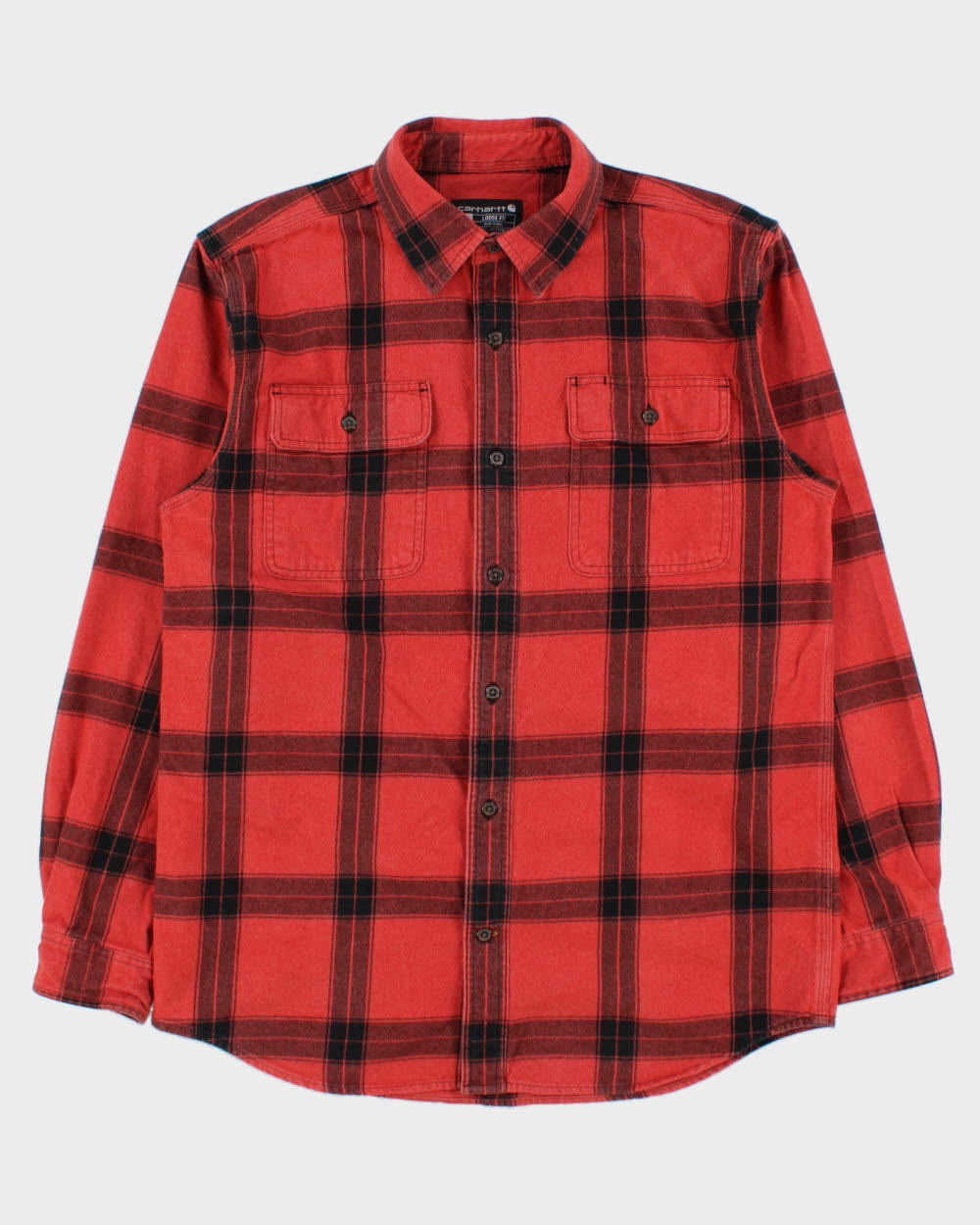 Vintage Carhartt Buffalo Plaid Loose Fit Long Sleeve Flannel Shirt - M