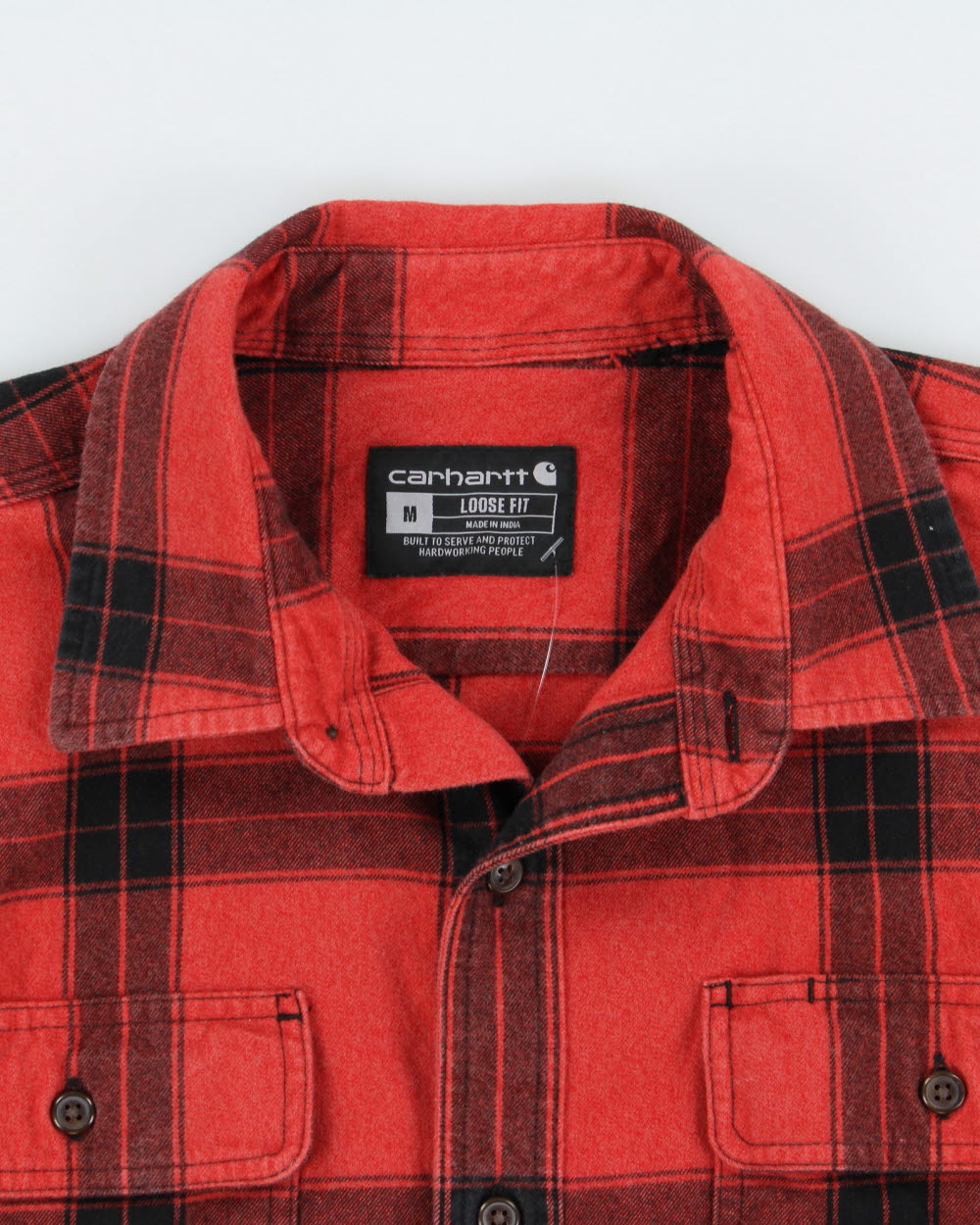 Vintage Carhartt Buffalo Plaid Loose Fit Long Sleeve Flannel Shirt - M
