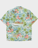 Vintage 1990s Blue Hawaii Made In USA Hawaiian Shirt - M
