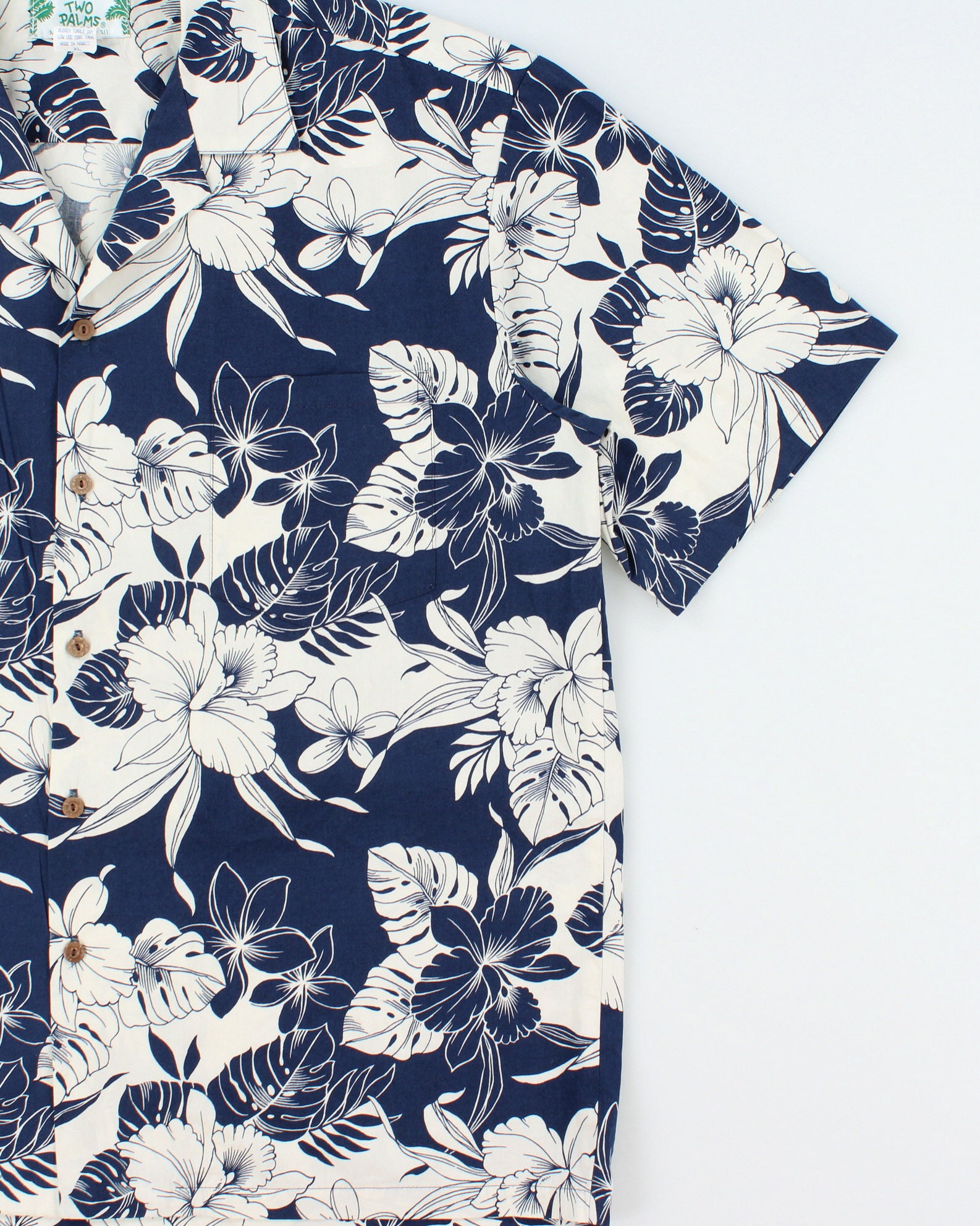 Vintage 1990s Two Palms Made In USA Hawaiian Shirt - XL