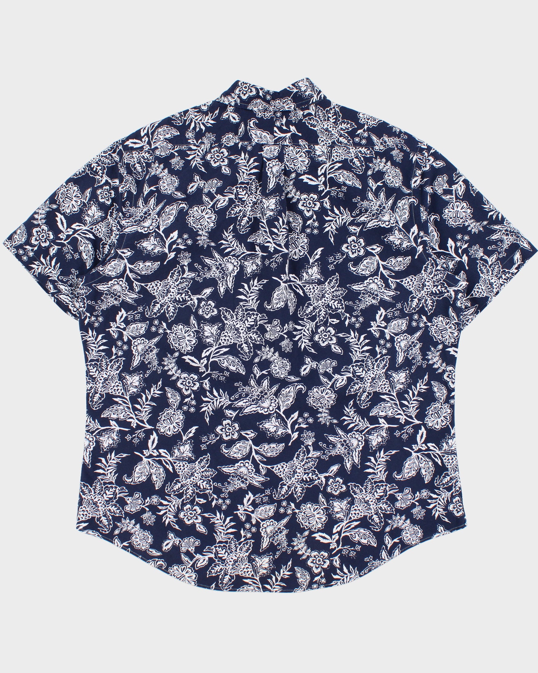 Vintage Ralph Lauren Floral Slim Fit Short Sleeve Shirt - XXL
