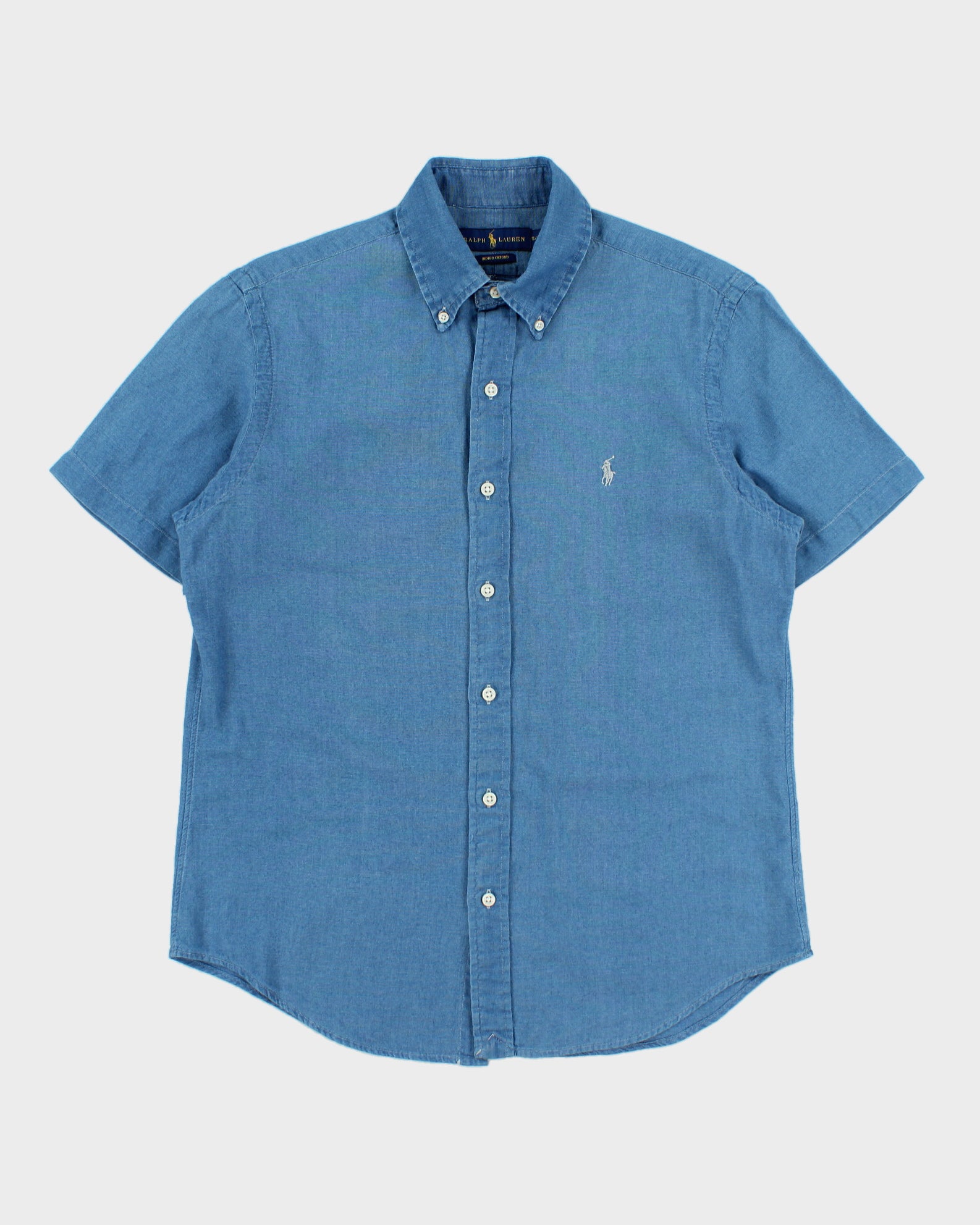 Vintage Ralph Lauren Indigo Oxford Short Sleeve Shirt - S