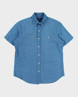 Vintage Ralph Lauren Indigo Oxford Short Sleeve Shirt - S