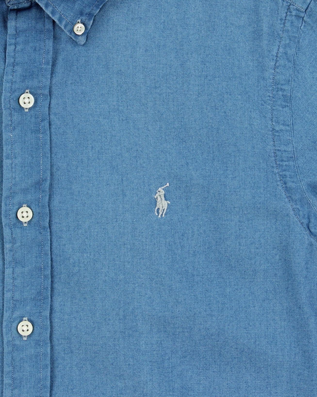 Vintage Ralph Lauren Indigo Oxford Short Sleeve Shirt - S